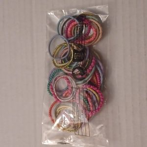 $4 Add-on New 50 Mixed-Colour Candy-Coloured Hair Ties - Small (Braid Size)